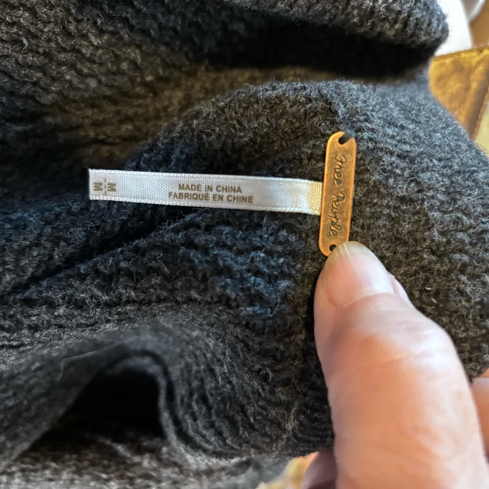 Women's Charcoal Gray Blazer‎ Long Line Cardigan  Wool Sweater